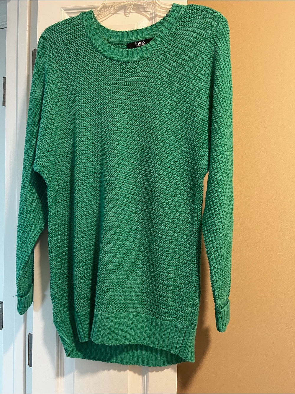 intro. Men's Crewneck Knit Sweater - Teal Green